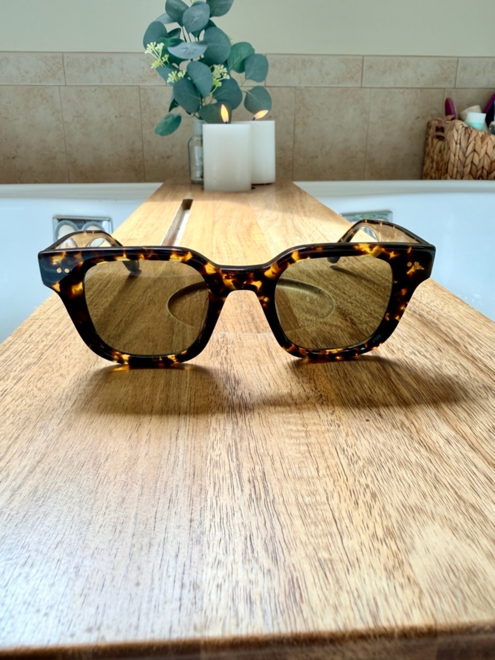 SOLD OUT Clare V James Sunglasses - Zebra Tortoise NWT $180